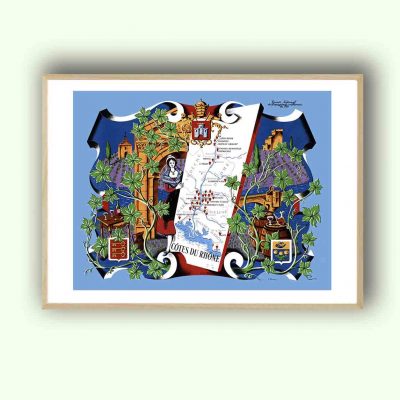 Affiche Cotes du Rhone Vignoble
