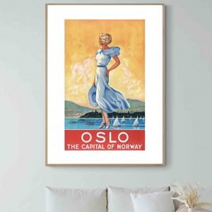 Affiche Norvège Norway Norge Oslo