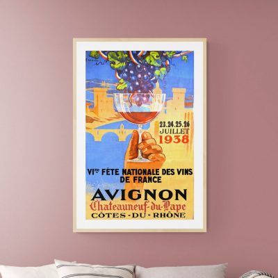 Affiche Fête Nationale Vins - Avignon 1938
