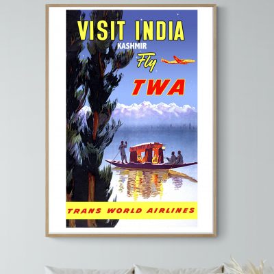 Affiche Visit India fly TWA