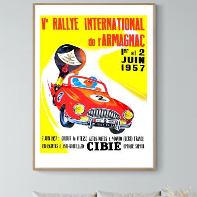 Affiche rallye de l'Armagnac - 1957