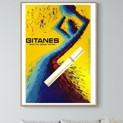 Affiche Cigarettes Gitanes avec ou sans filtre
