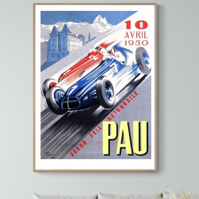 Affiche Grand Prix Pau - 1950