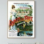 Affiche vintage pour Forges les Eaux, station thermale en Normandie, avec illustration historique et.