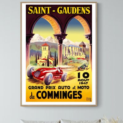 Affiche Grand Prix Comminges / Saint Gaudens - 1947