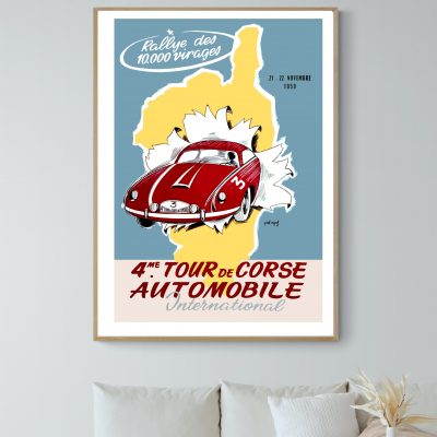 Affiche Tour de corse Auto - 1959