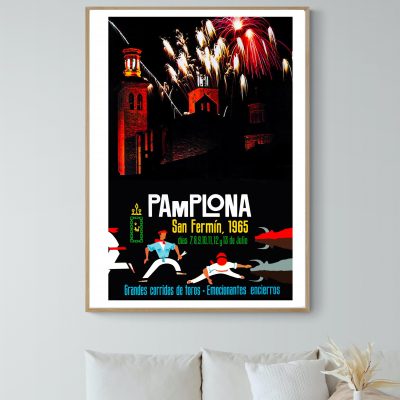 Affiche Pamplona San Fermin - Espagne 1965