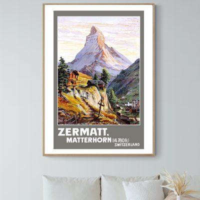 Affiche Zermatt Matterhorn - Suisse