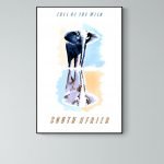 Affiche vintage d'un éléphant en reflet, évoquant la faune sauvage de l'Afrique du Sud.