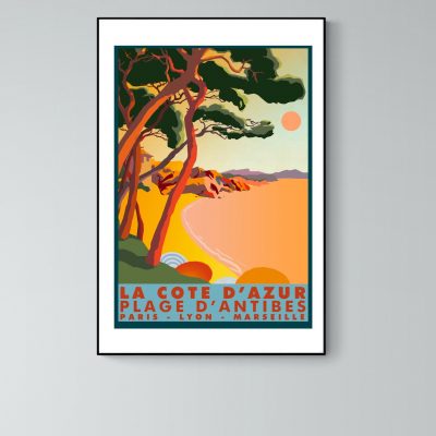 Affiche Plage d'Antibes