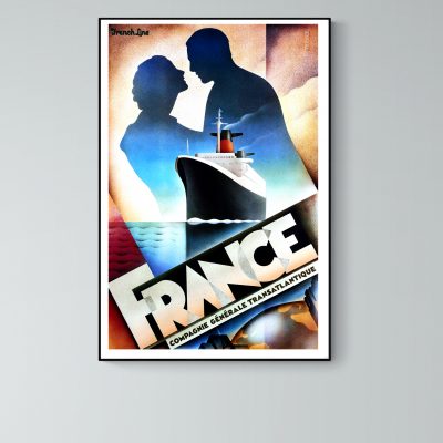 Affiche France, compagnie générale Transatlantique