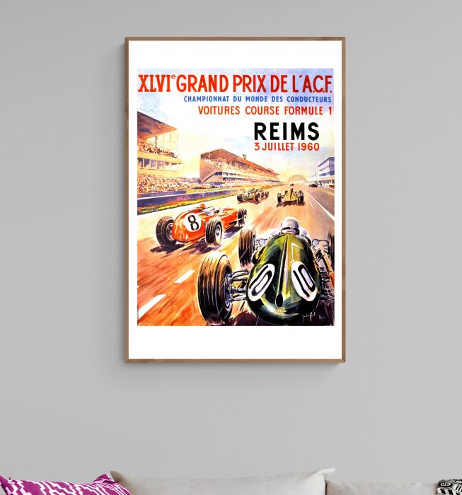 Affiche Grand Prix de l'ACF - Reims - 1960
