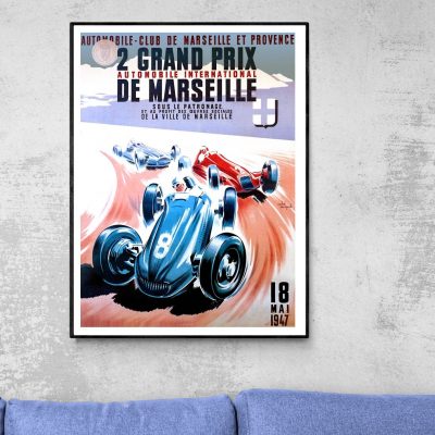 Affiche Grand Prix de Marseille - 1947