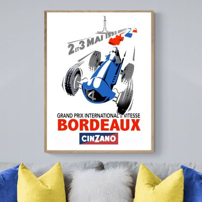 Affiche Grand Prix Bordeaux - 1953