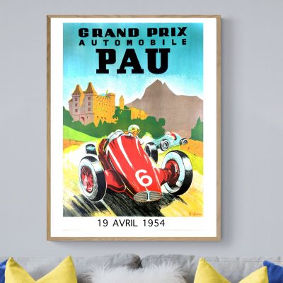 Affiche Grand Prix Pau- 1954
