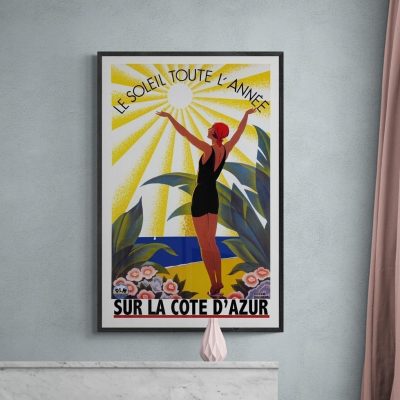 Affiche Le Soleil Toute l'Année sur la Côte d'Azur