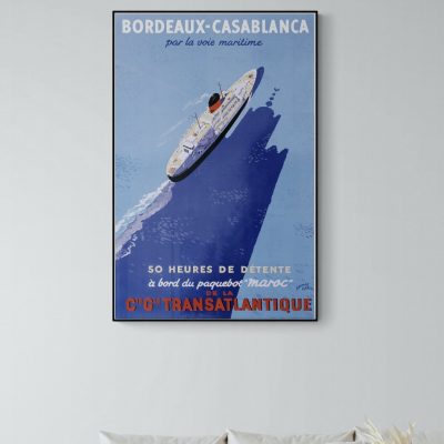 Affiche Bordeaux-Casablanca par la voie maritime