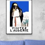 Affiche vintage touristique Algérie.
