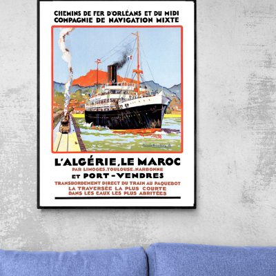 Affiche L'Algérie, Le Maroc par Limoges, Toulouse...