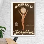 Affiche vintage de Joséphine Baker pour le spectacle au Bobino, format 60x90 cm.