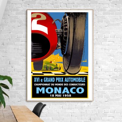Affiche Grand Prix Monaco - 1958
