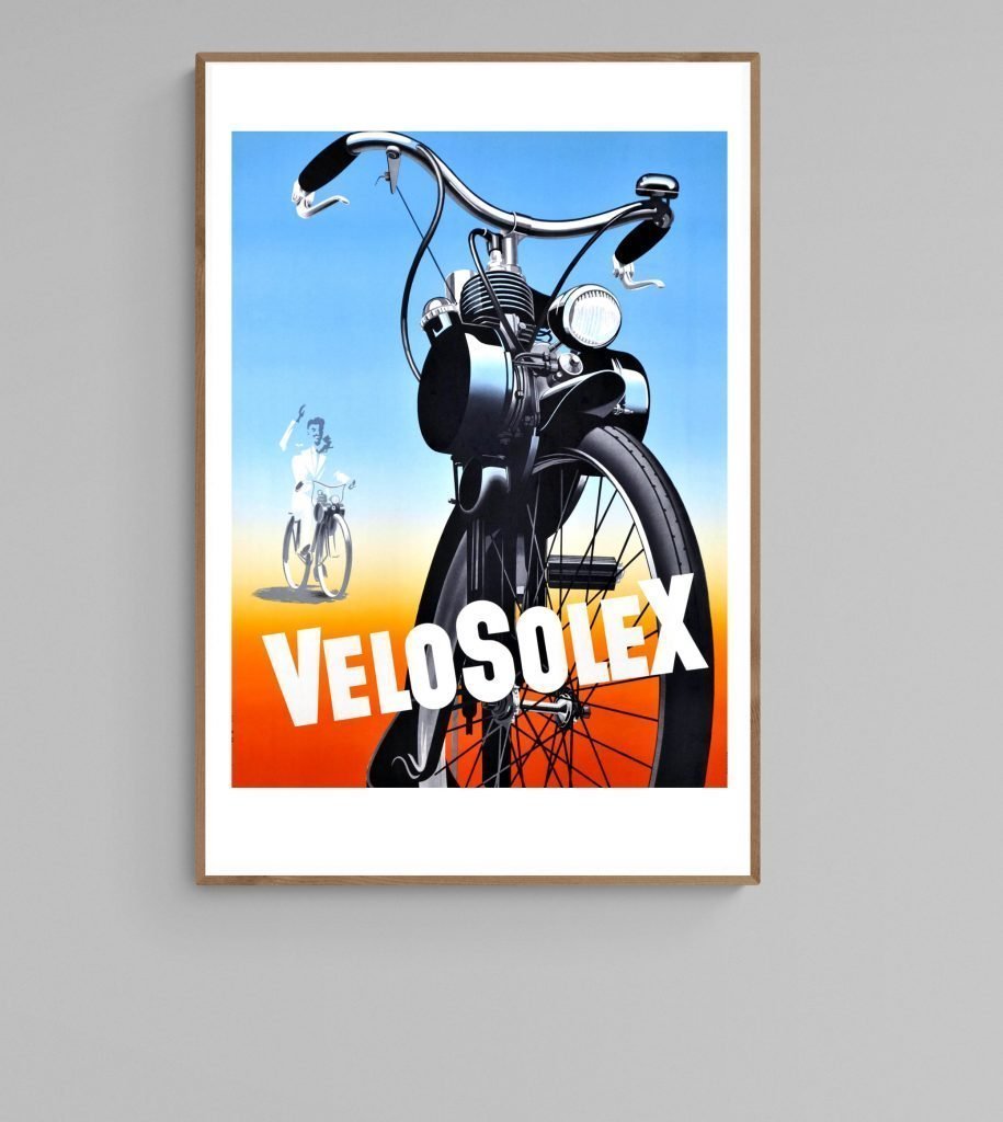 Affiche SOLEX CYCLOMOTEUR rétro – couleur – Déco murale