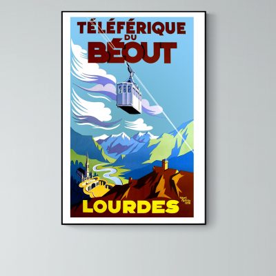 Affiche Téléférique du Béout - Lourdes