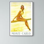 Affiche vintage de Villers sur Mer, style rétro, plage et soleil.