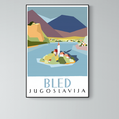 Affiche Bled - Jugoslavija - Yougoslavie