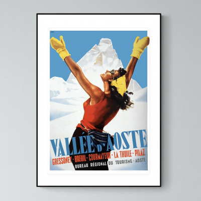 Affiche Italie Vallée d 'Aoste