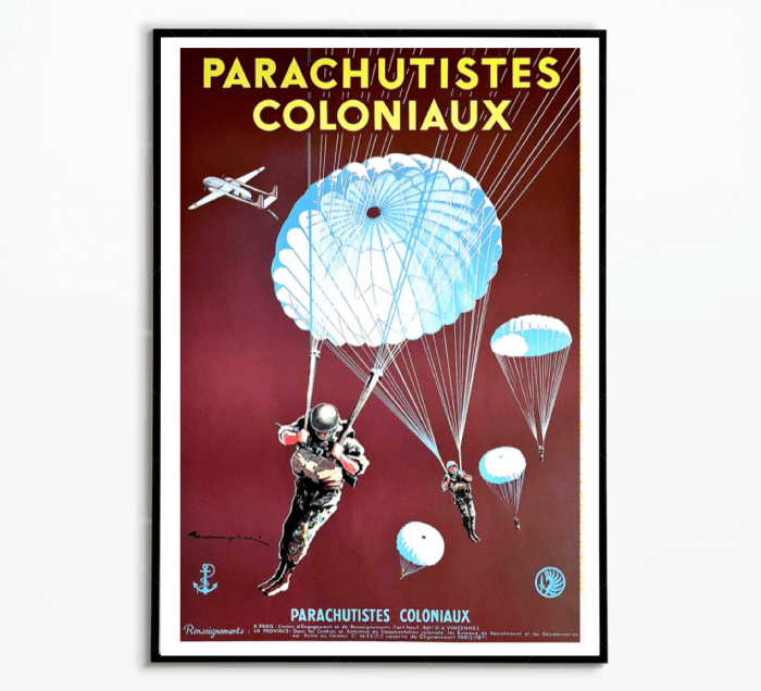 Affiche Parachutistes coloniaux