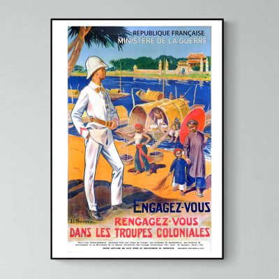 Affiche Troupes coloniales engagez - vous