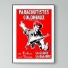Affiche Parachutistes coloniaux gloire bagarre