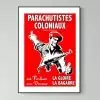 Affiche Parachutistes coloniaux gloire bagarre