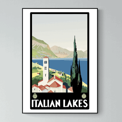 Affiche Italie lac lakes