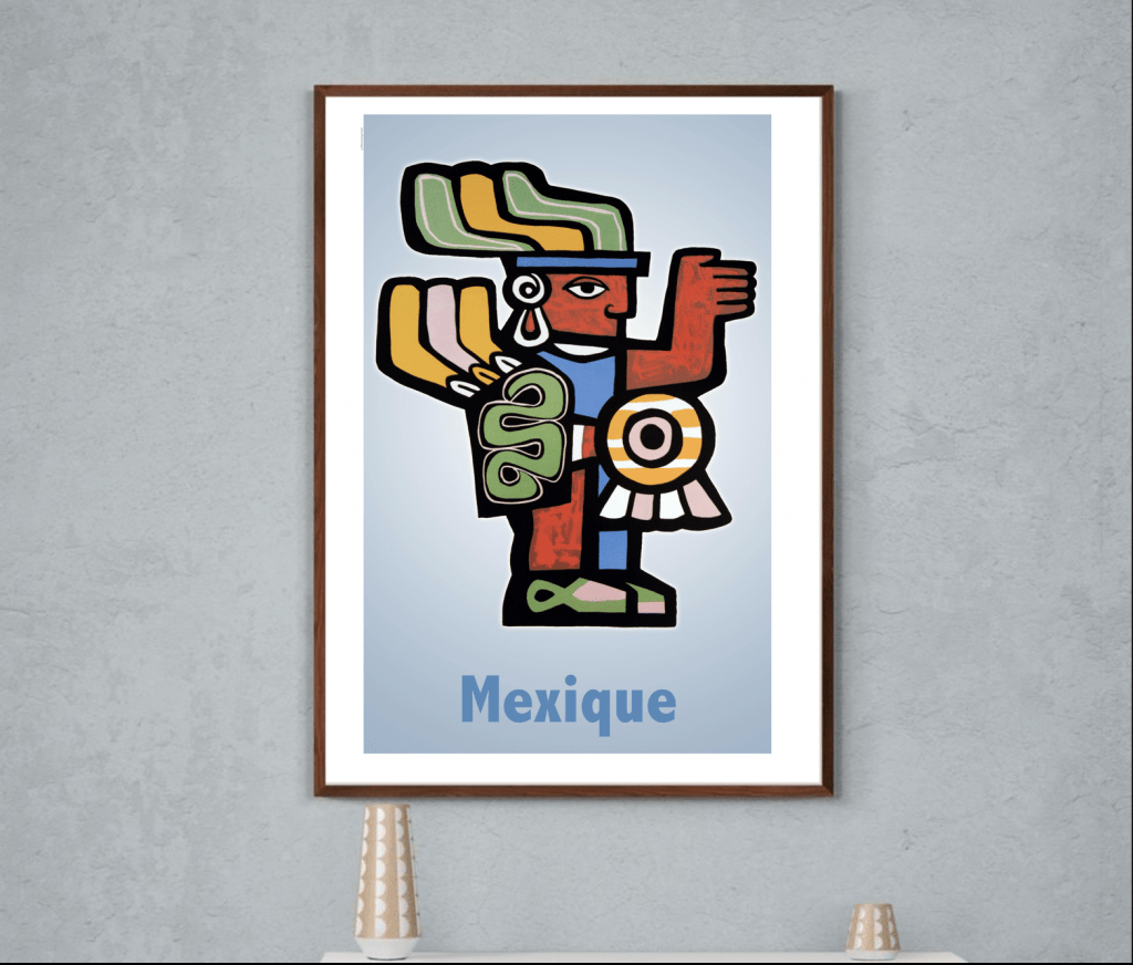 Carte Ancienne Du Mexique (vers 1600) - Affiche Atlas Vintage Espagnol, Reproduction