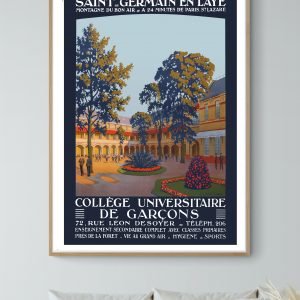 Affiche Saint Germain en Laye, collège universitaire de garçons