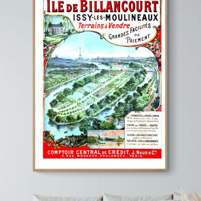 Affiche Ile de Billancourt - Issy les Moulineaux