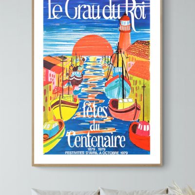 Affiche Le Grau du Roi, fêtes du centenaire 1979