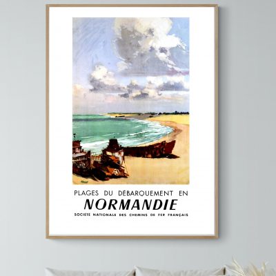 Affiche Plages du débarquement en Normandie
