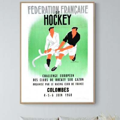 Affiche Hockey - Colombes 1960