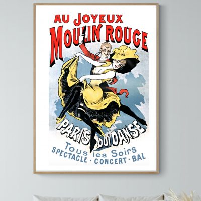 Affiche Au Joyeux Moulin Rouge, Paris qui danse