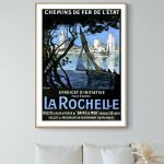 Affiche vintage Orangina avec design rétro et couleurs vives, idéale pour décoration murale.