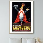 Affiche vintage Lustucru pour décoration, évoquant les vacances en Autriche. Idéal pour collectionne.