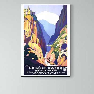 Affiche La Côte d'Azur et ses Montagnes
