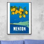 Balcon avec citronniers et vue sur Menton.