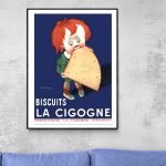 Panneau vintage biscuits La Cigogne.