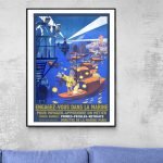 Affiche vintage promotion marine.
