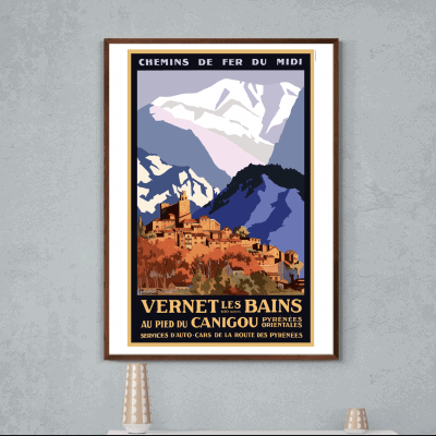 Affiche Vernet les Bains - Canigou