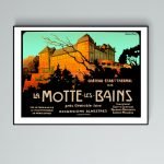 Affiche vintage Château Thermal La Motte-Bains, Touraine et Berry.